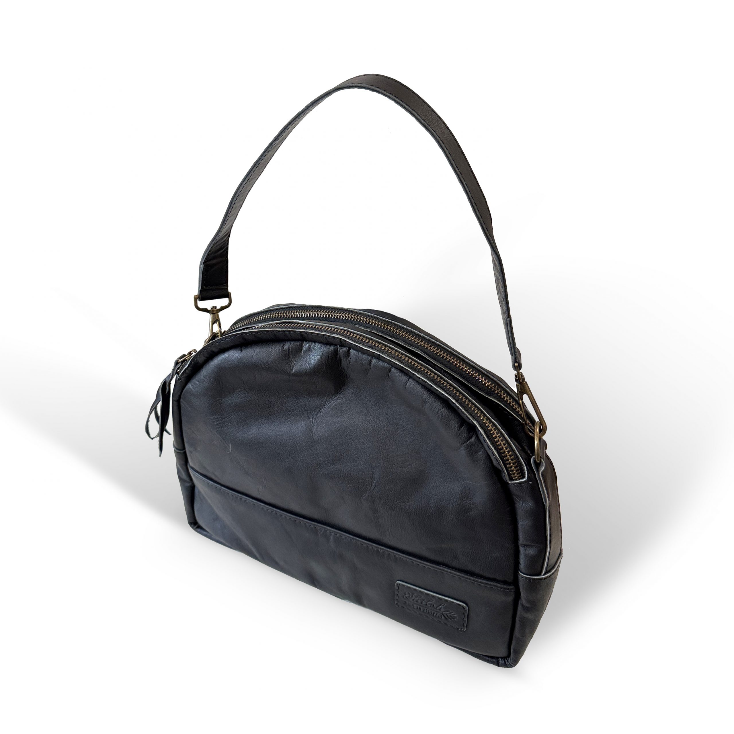 Priscilla Double-Zip Purse in Midnight