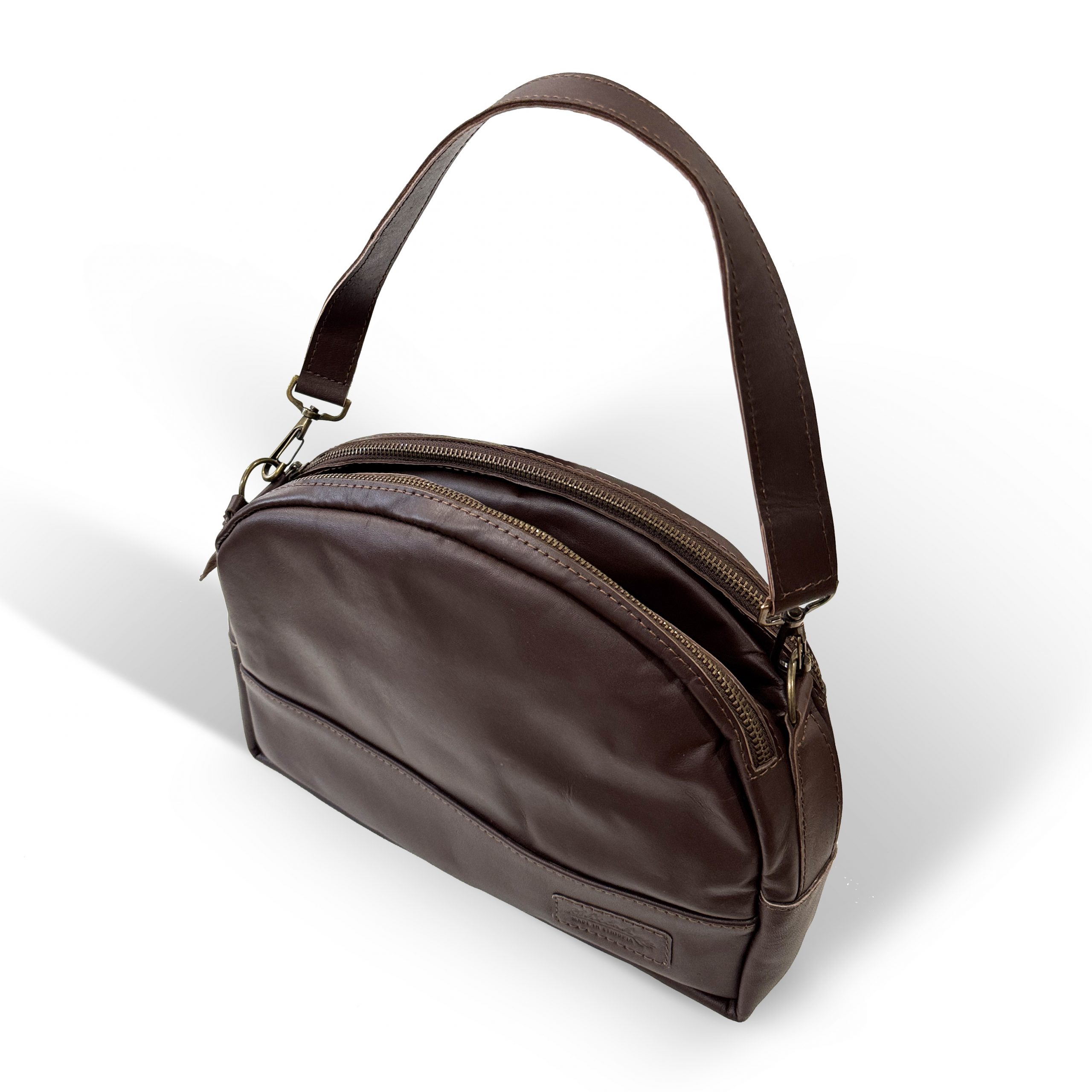 Priscilla Double-Zip Purse in Espresso