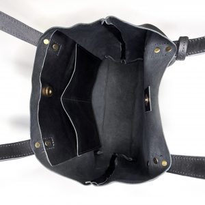 Mary Classic leather tote view of inside of bag from above