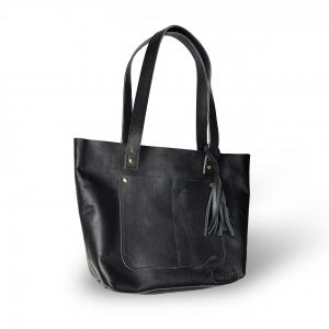 Mary Classic standard leather tote in midnight