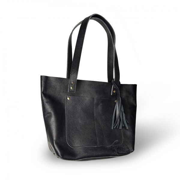 Mary Classic standard leather tote in midnight
