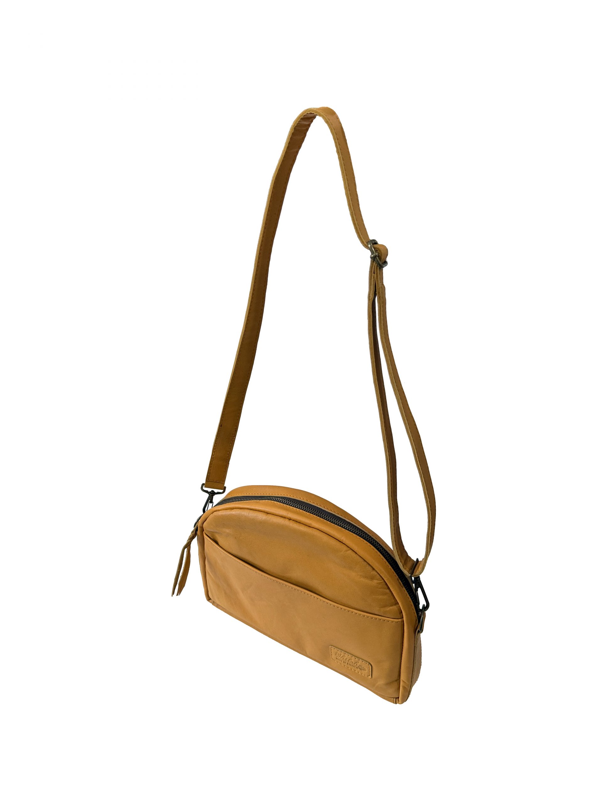 Sarah Single-Zip Purse in Camel