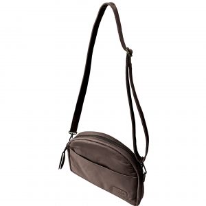 Sarah Single-Zip Purse in Espresso