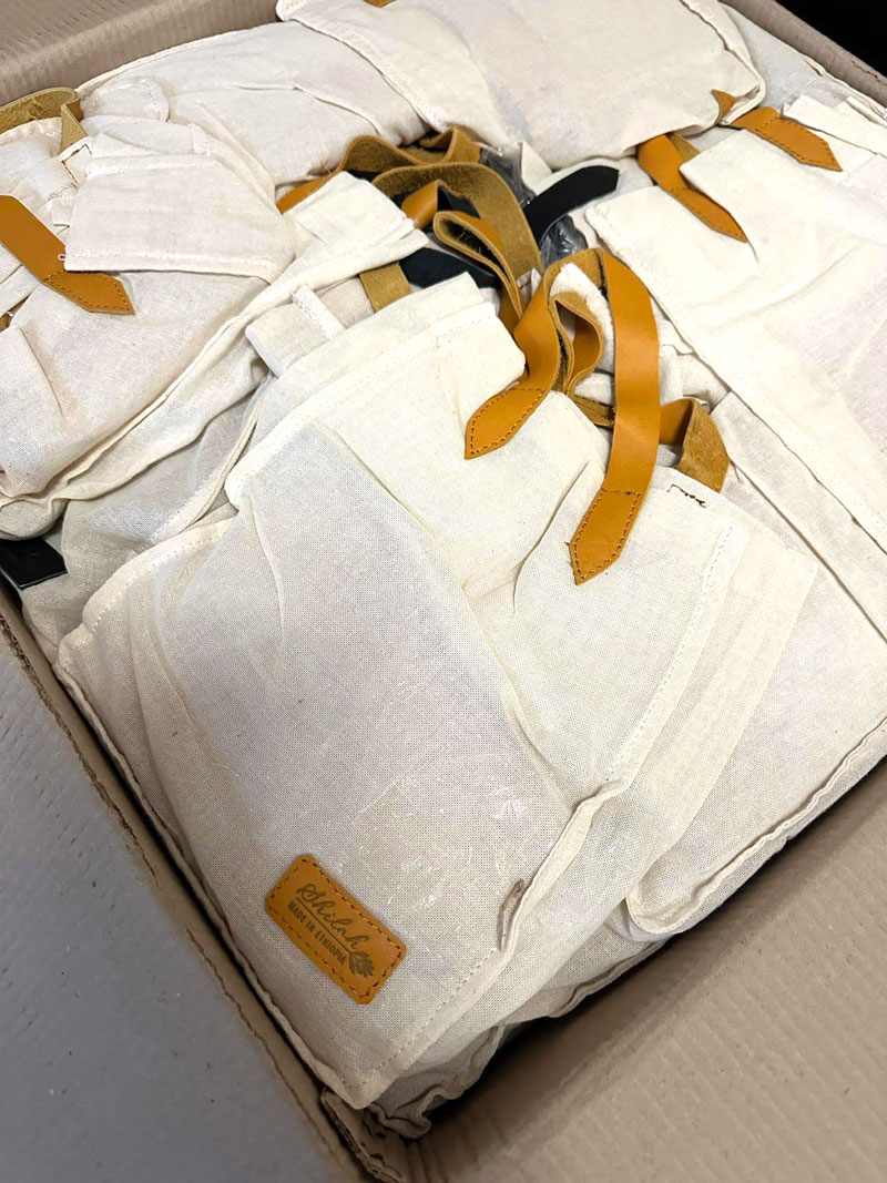 Shiloh purses in protective cloth bags