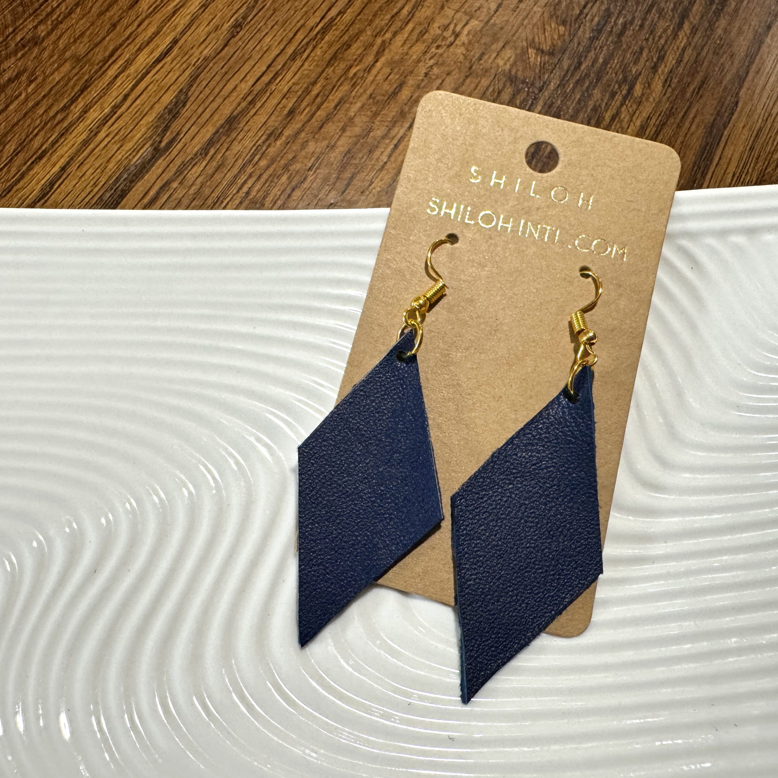 Diamonds (Navy) – Earrings - Image 3