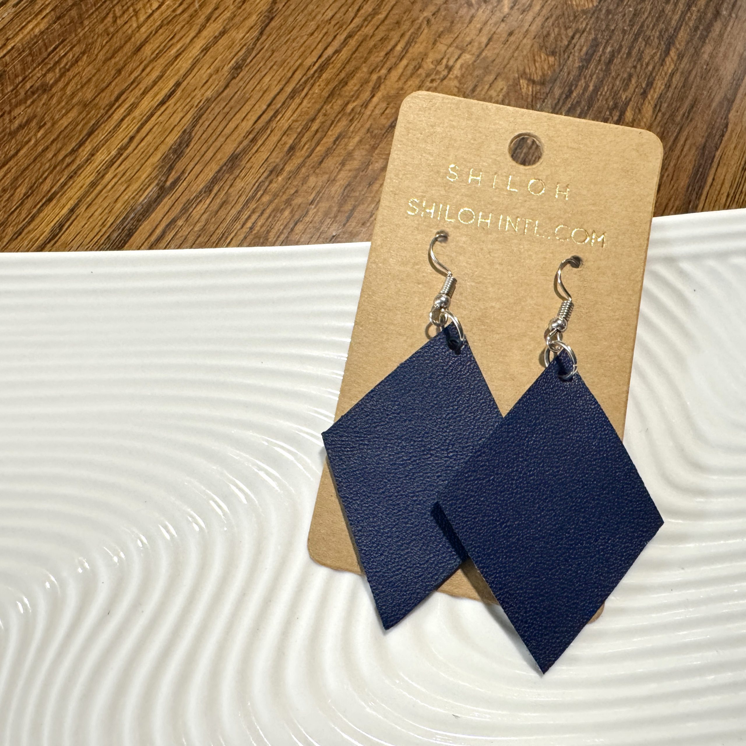 Diamonds (Navy) – Earrings - Image 2