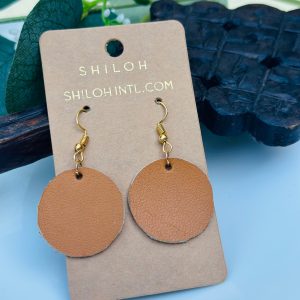 Dots (Camel) – Earrings - Image 1