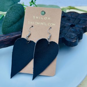 Hearts (Black) – Earrings - Image 1